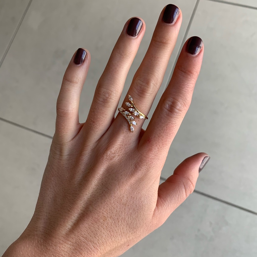 Gold leaf wrap ring - Picture 2 of 2